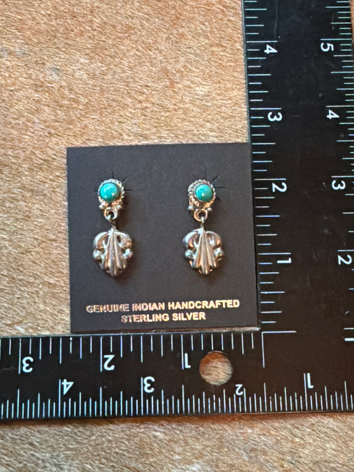 Native Made Turquoise & Sterling Silver Scroll Earrings - Annie Spencer