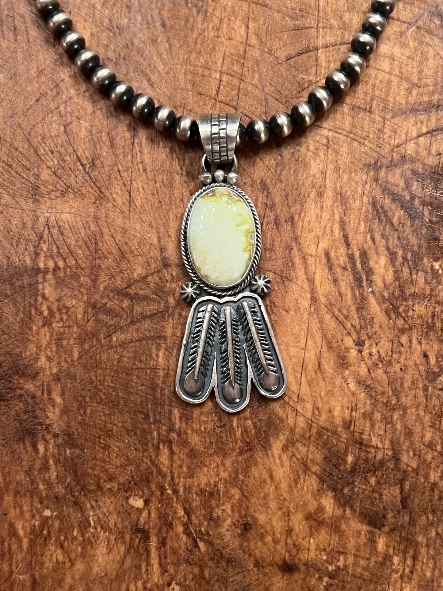 Palomino Feather Pendant
