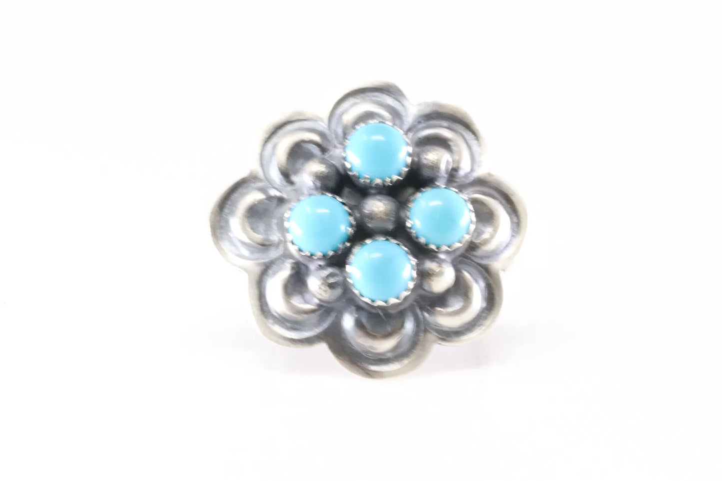 Native American Flower Adjustable Ring by T Yazzie