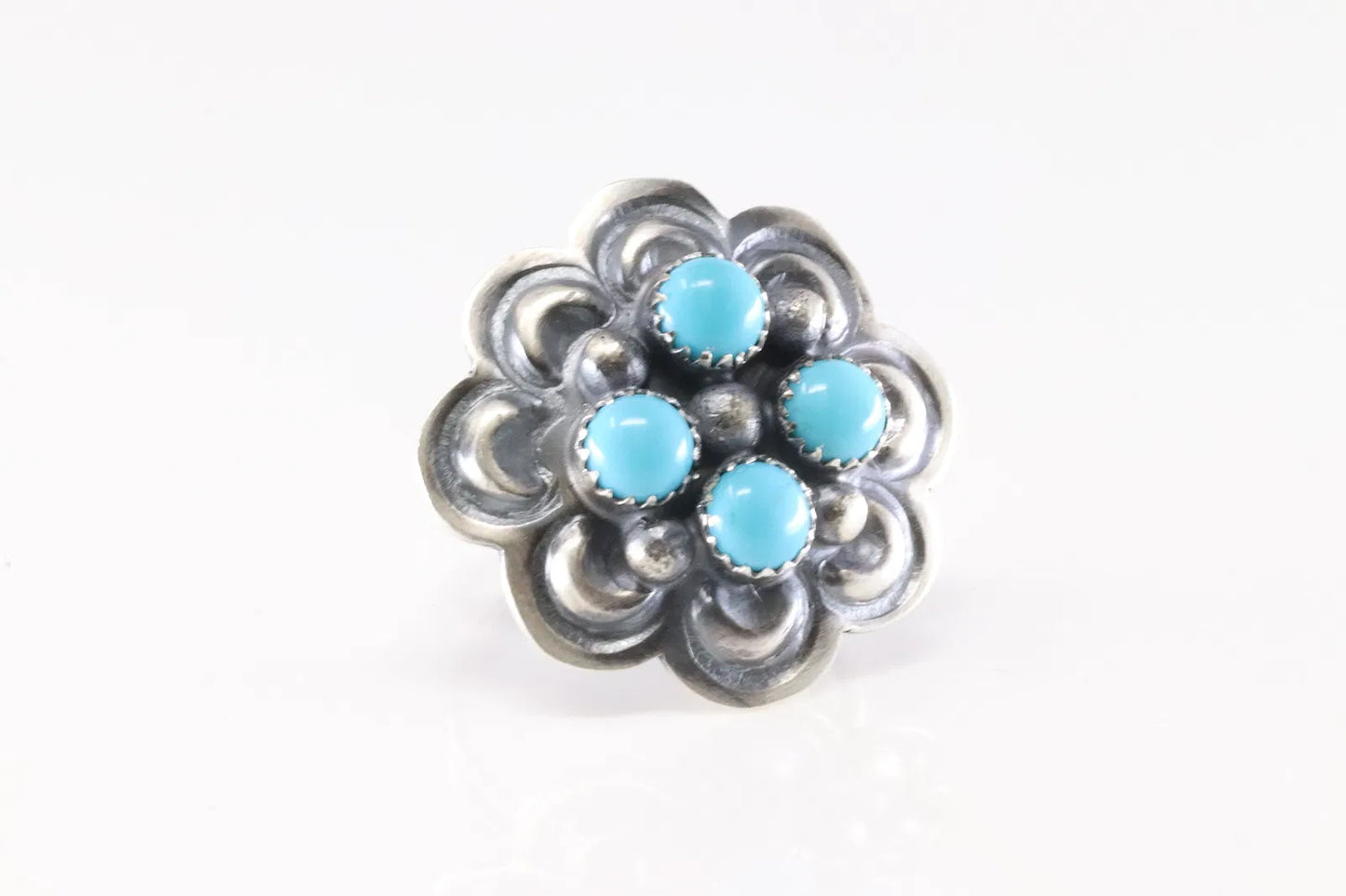 Native American Flower Adjustable Ring by T Yazzie