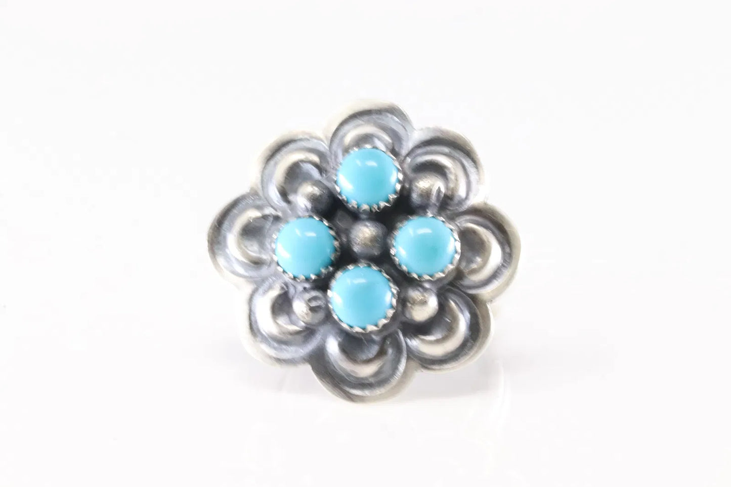 Native American Flower Adjustable Ring by T Yazzie