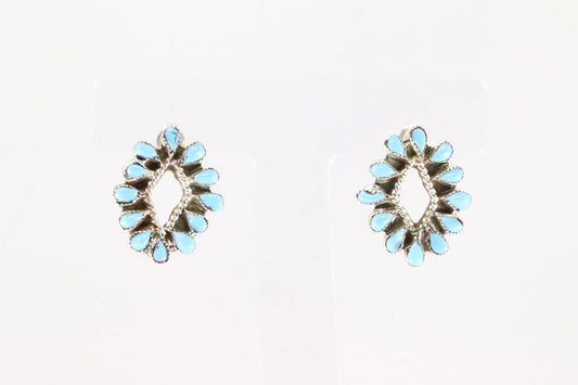 Native American Zuni Turquoise Post Earrings