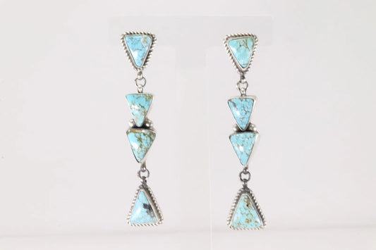 Turquoise Mine Number 8 Gorgeous Dangle Earrings by Judith Dixon