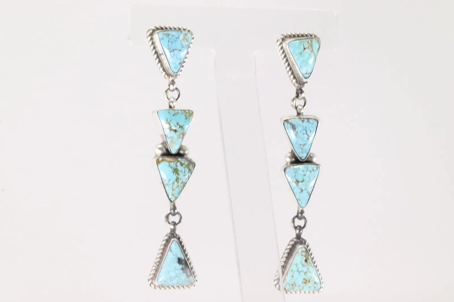 Turquoise Mine Number 8 Gorgeous Dangle Earrings by Judith Dixon