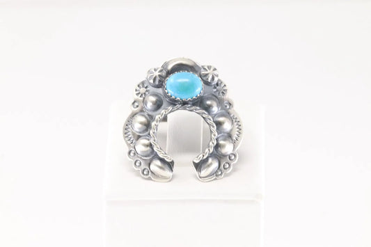 Native American Made Naja Turquoise Adjustable Ring by Yazzie
