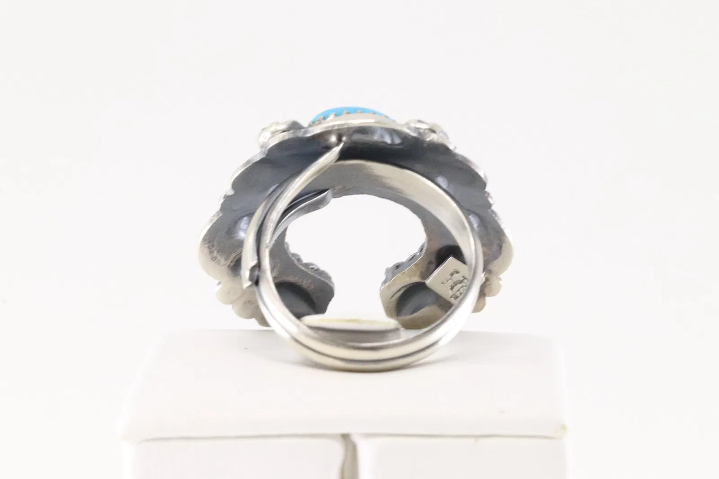 Native American Made Naja Turquoise Adjustable Ring by Yazzie