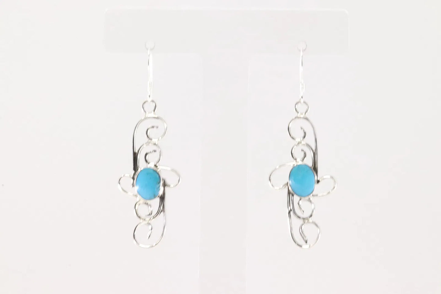 Danity Native Made Cross Turquoise Earrings by Sheena Jack