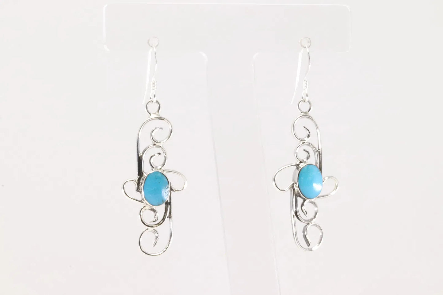 Danity Native Made Cross Turquoise Earrings by Sheena Jack