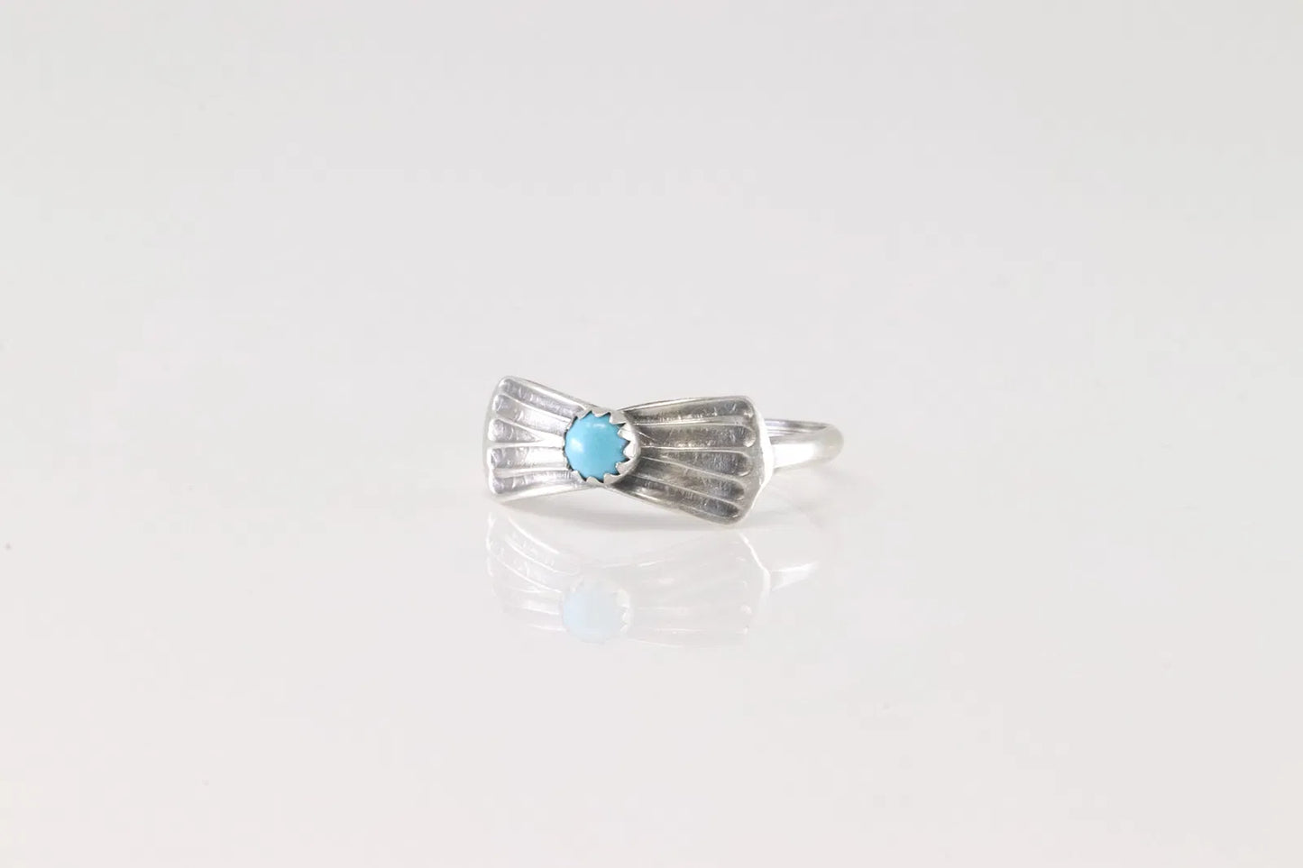 Simple and Sweet Turquoise Bowtie Ring