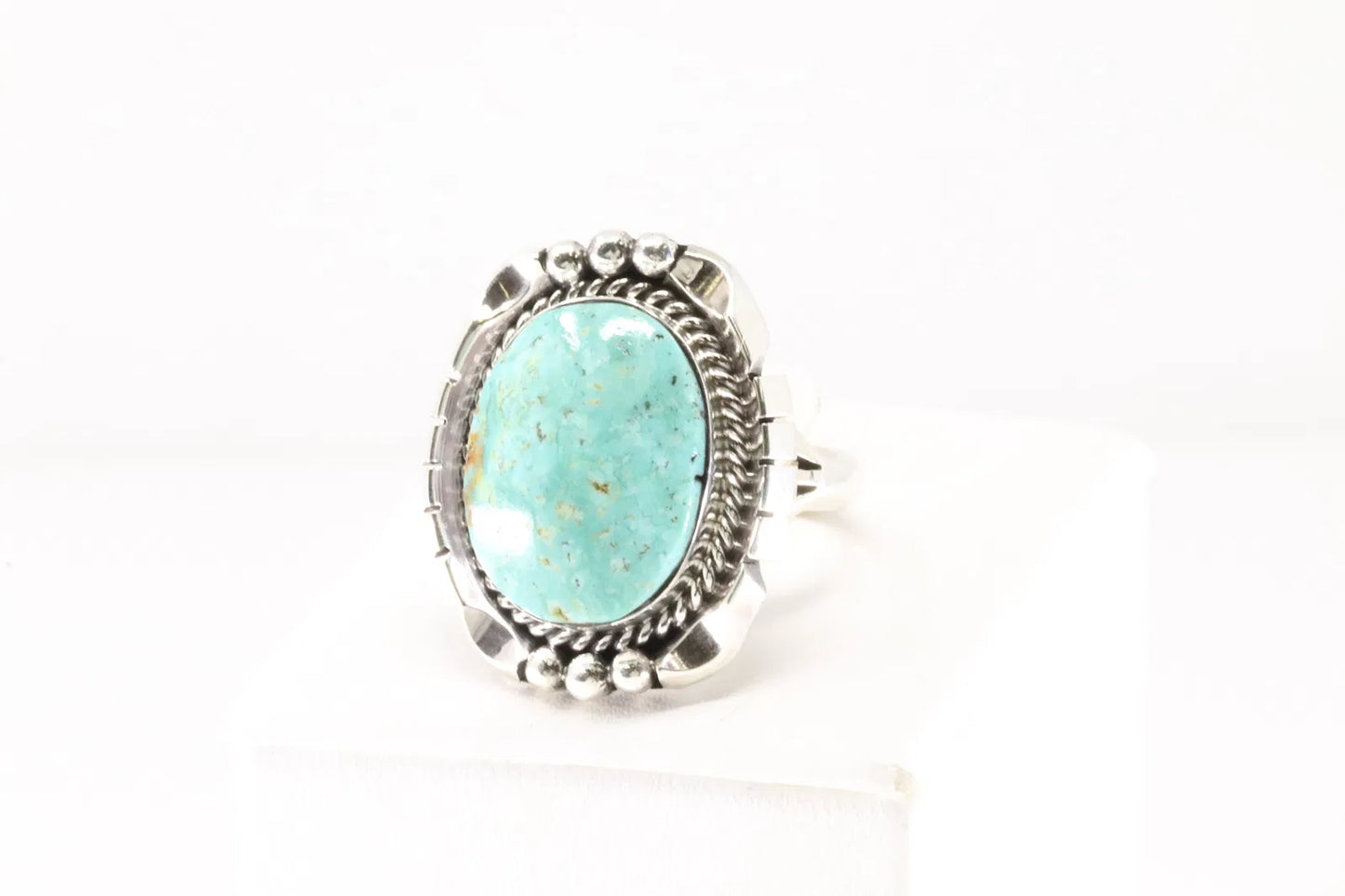 Samuel Yellowhair Native Turquoise Ring size 8