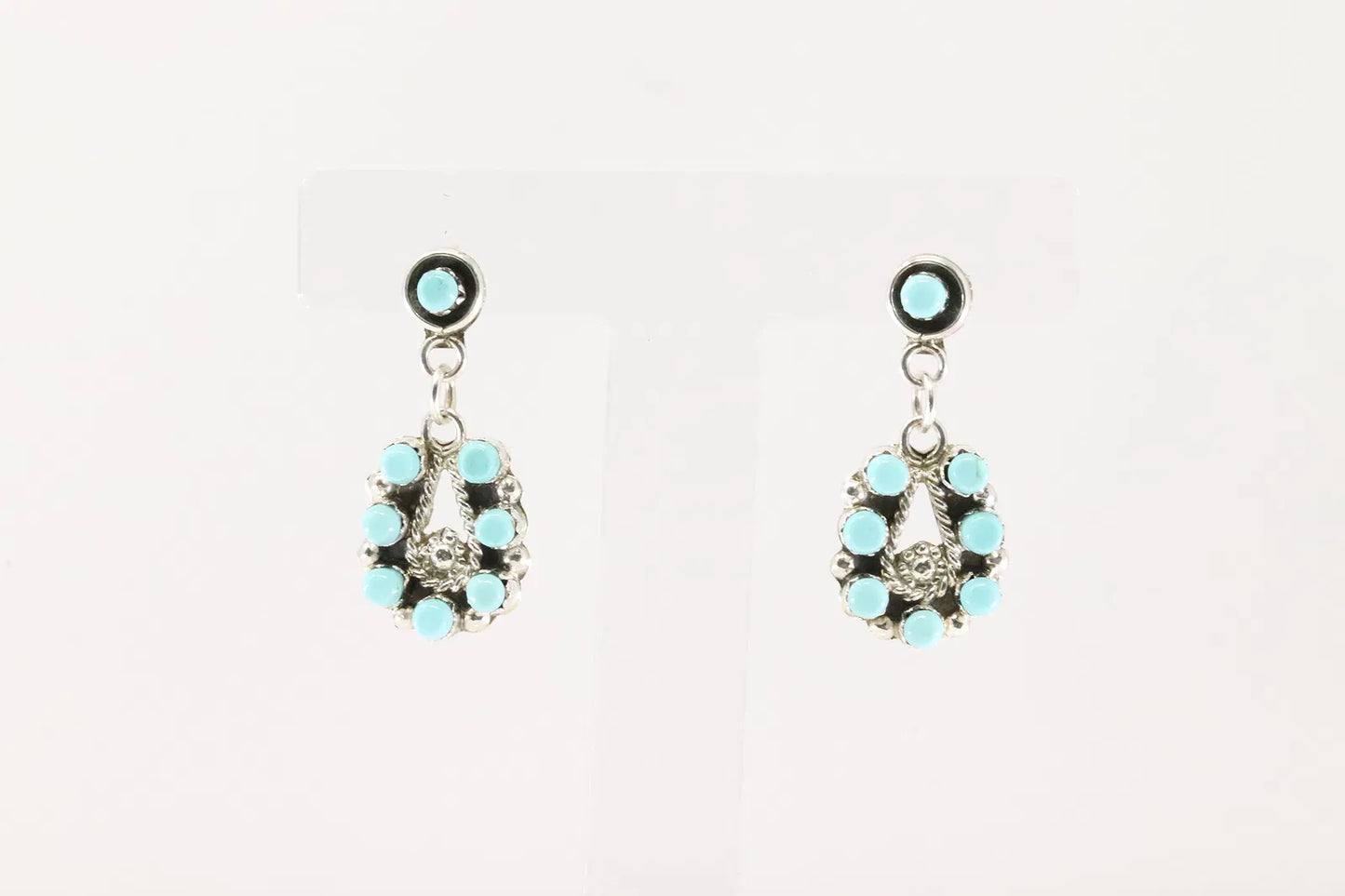 Native American Zuni Sterling and Turquoise Earrings by Lynette Laate