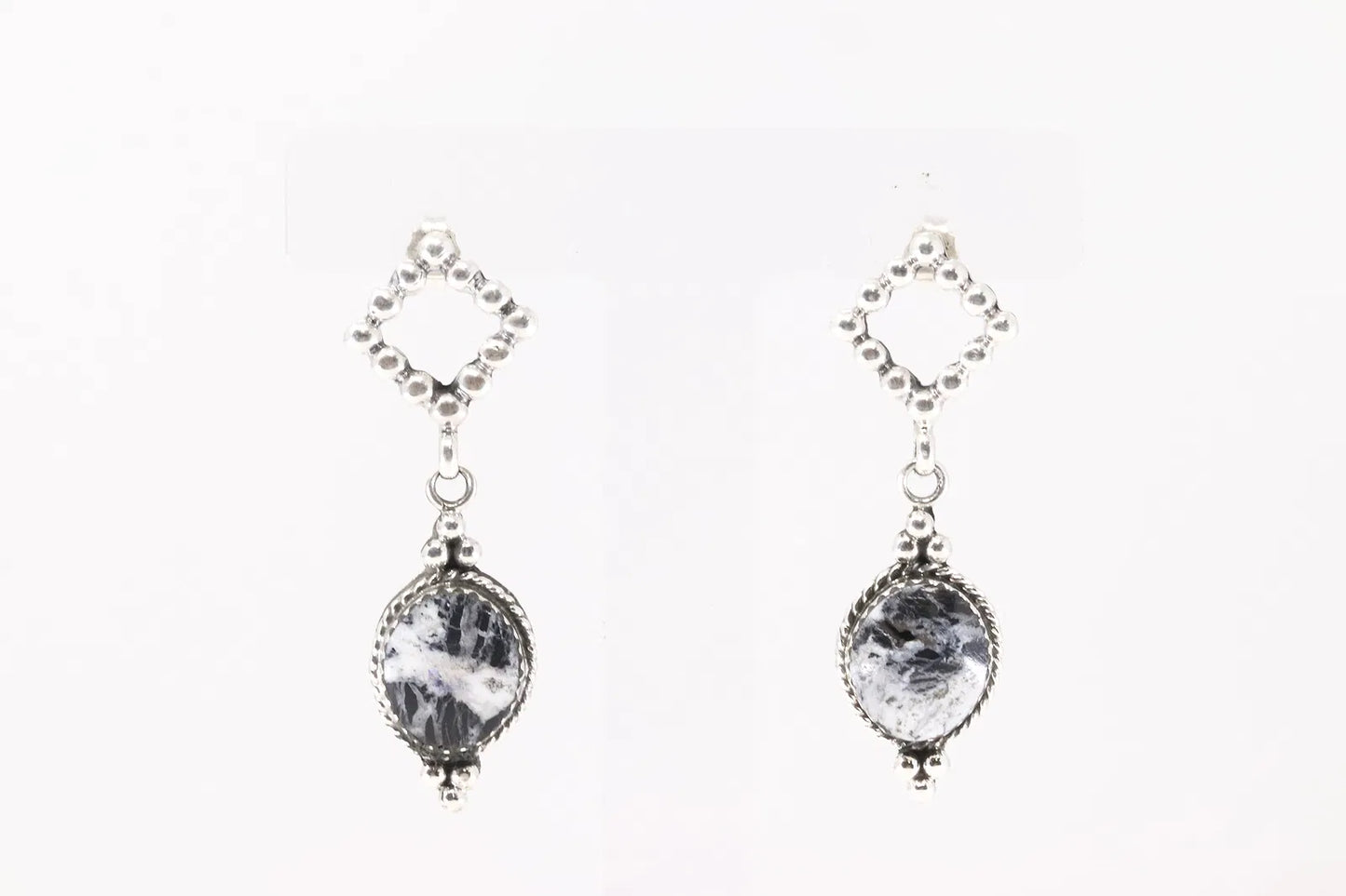 White Buffalo Dangle Earrings