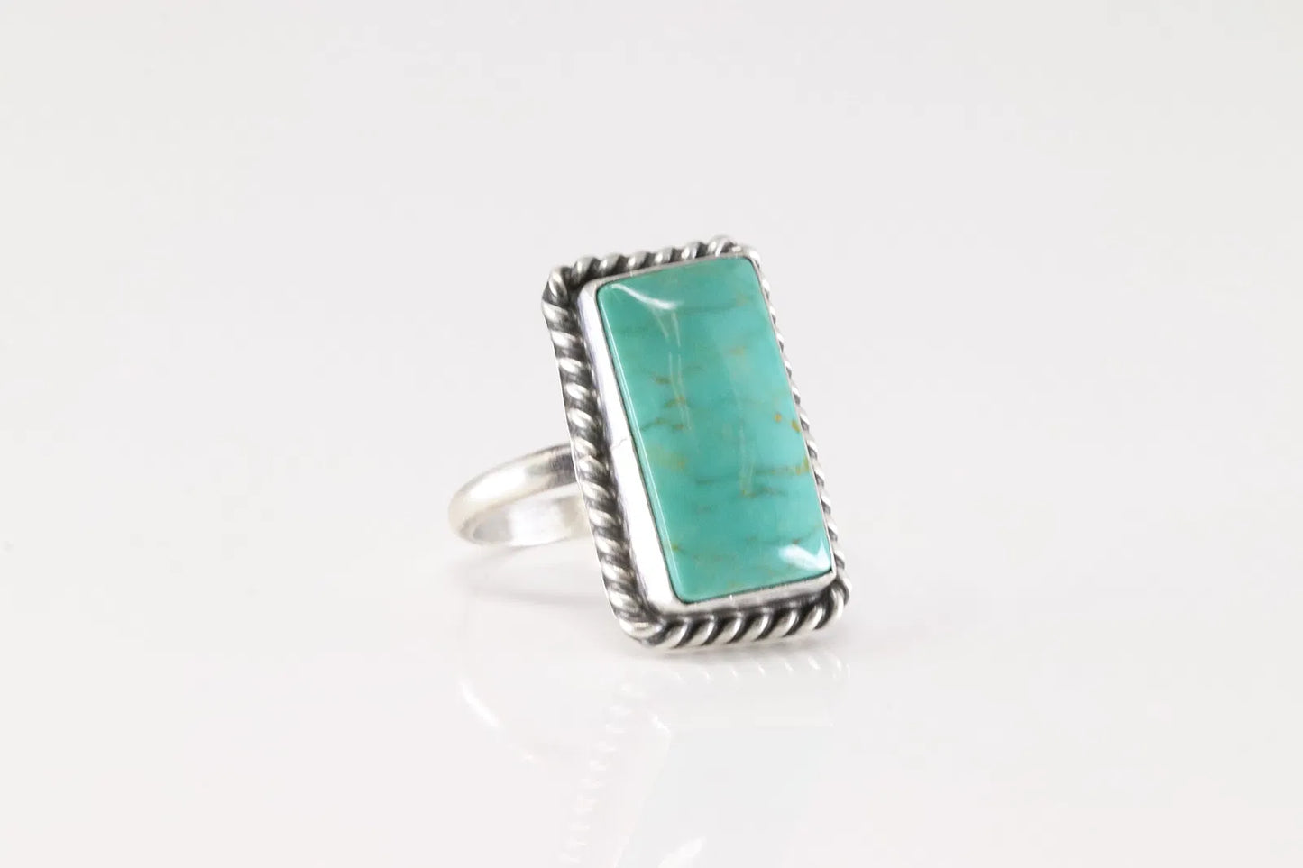 Johnny Dixon Chubby Bar Adjustable Turquoise Ring