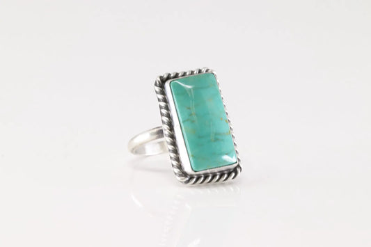 Johnny Dixon Chubby Bar Adjustable Turquoise Ring