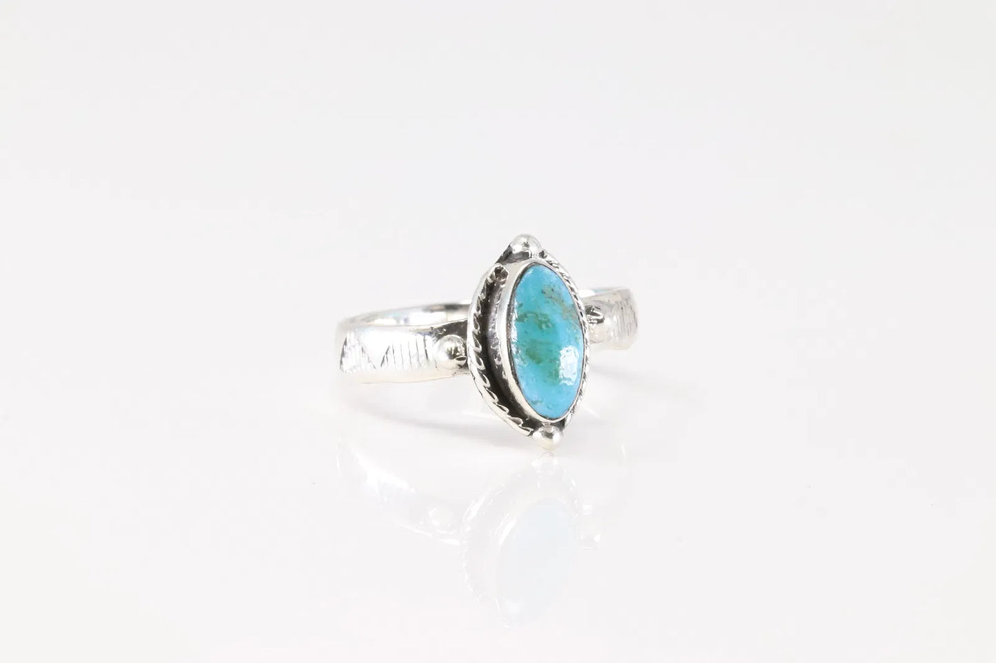 Native American artist Clarence Long Turquoise Ring