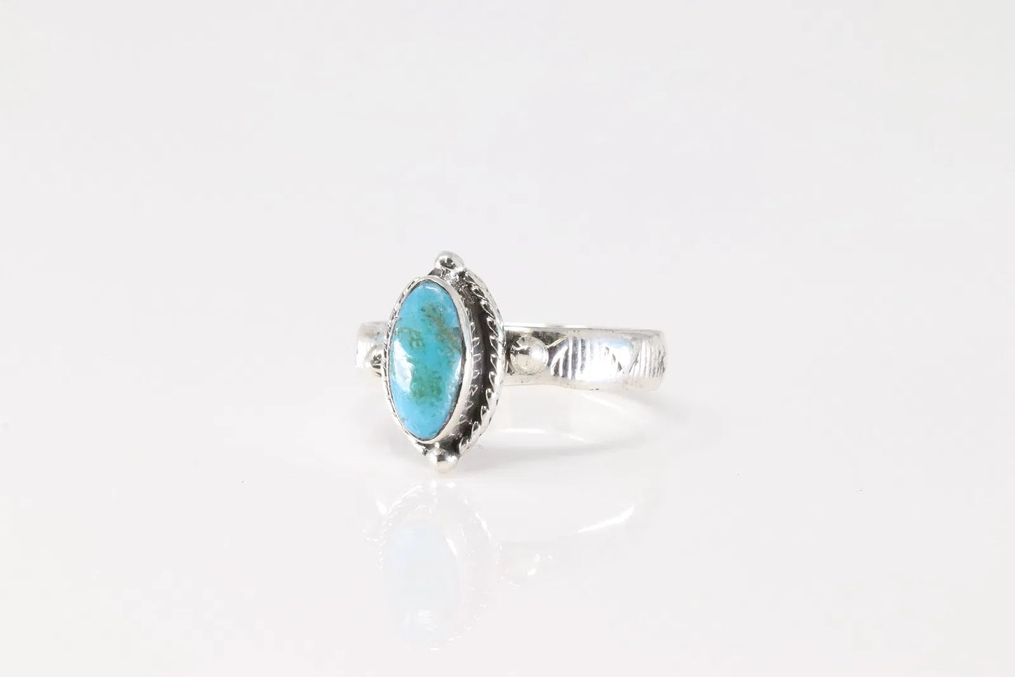Native American artist Clarence Long Turquoise Ring