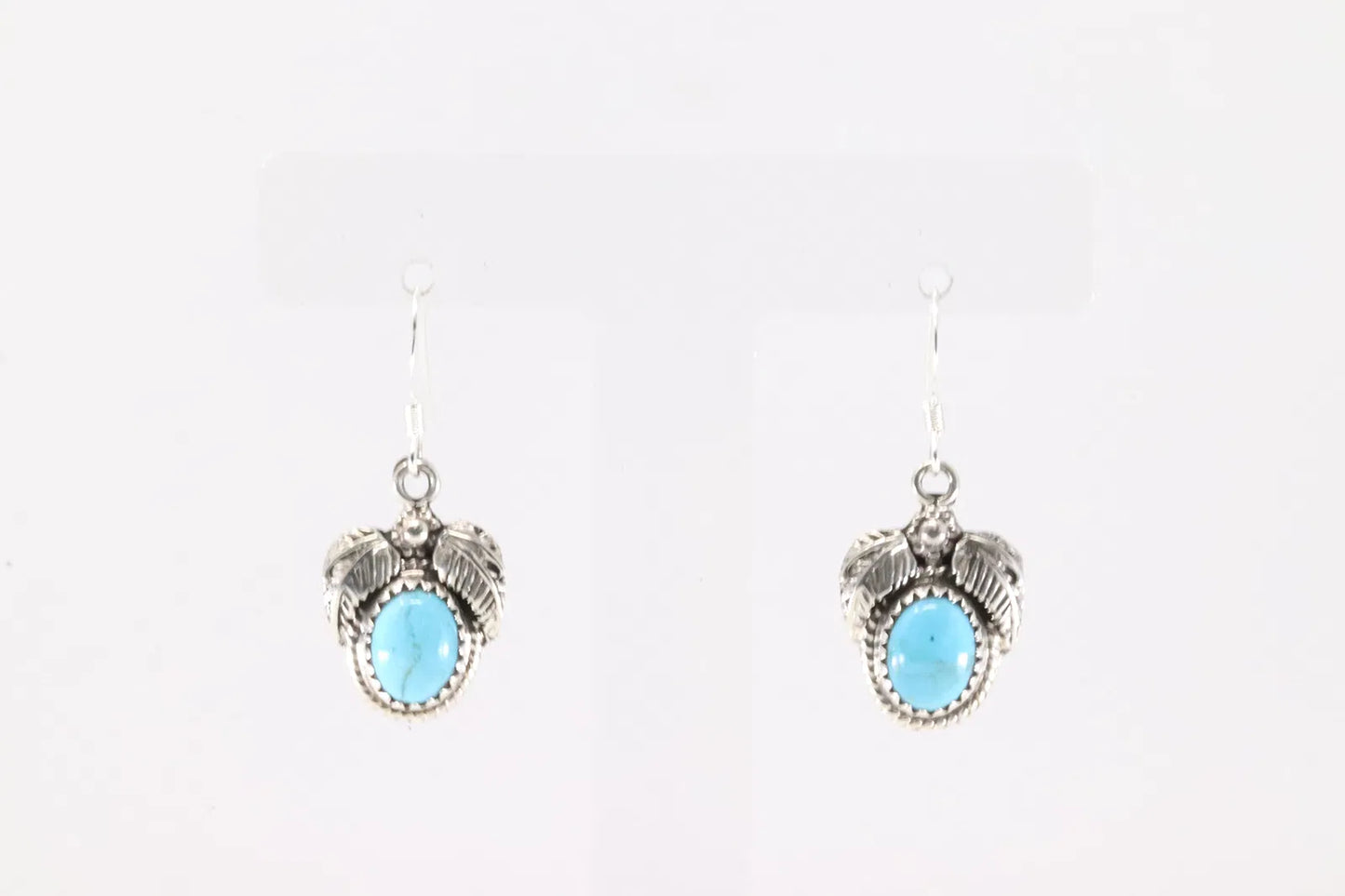 Dainty Turquoise and Silver Native Made Earrings