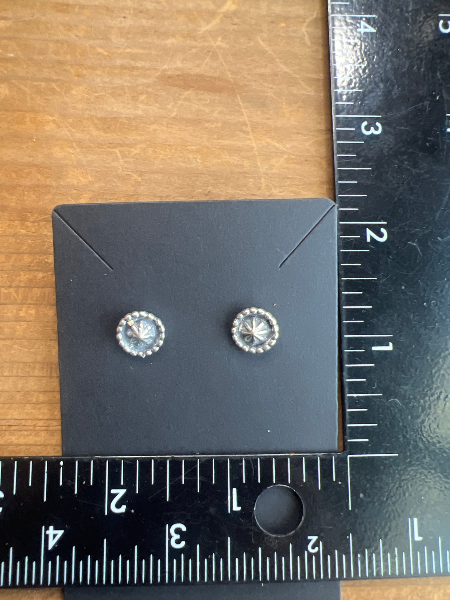 Native Made Sterling Silver Concho Studs