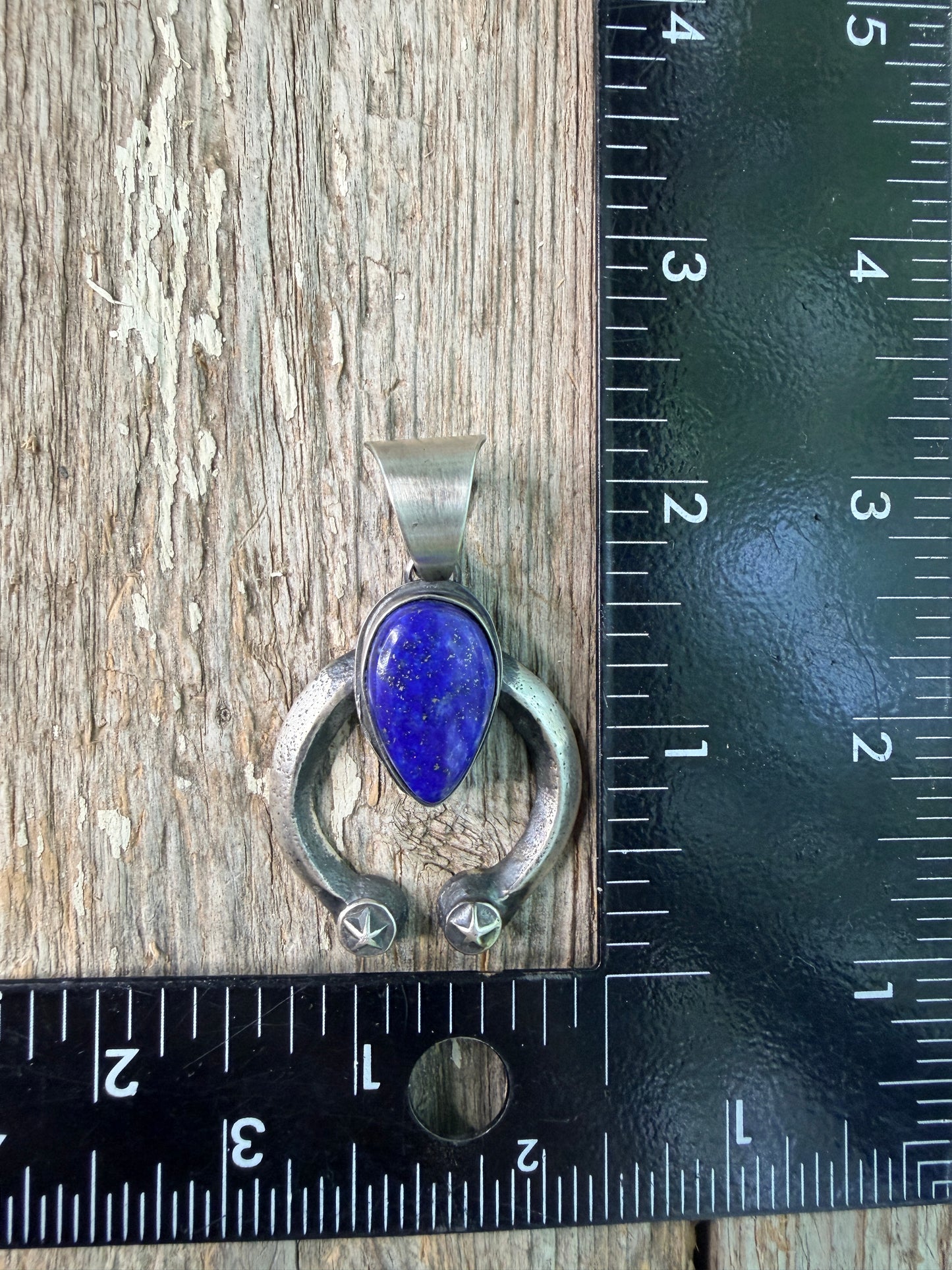 Native Made Lapis Naja by Chimeny Butte Pendant