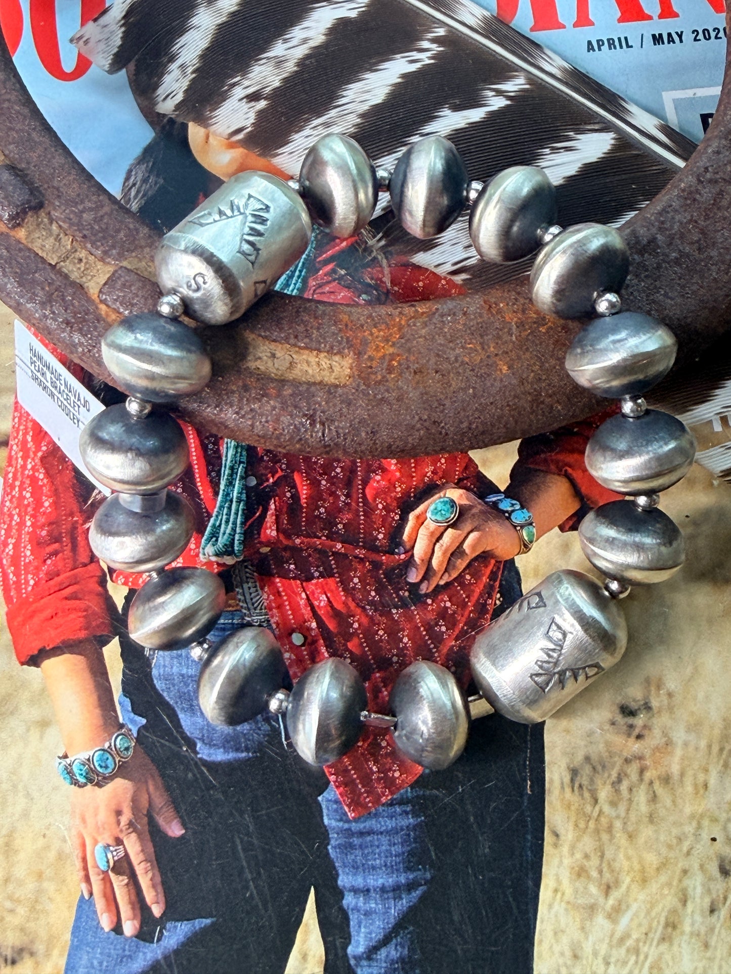 Stretchy Navajo Pearl Braclet by Sharon Cooley