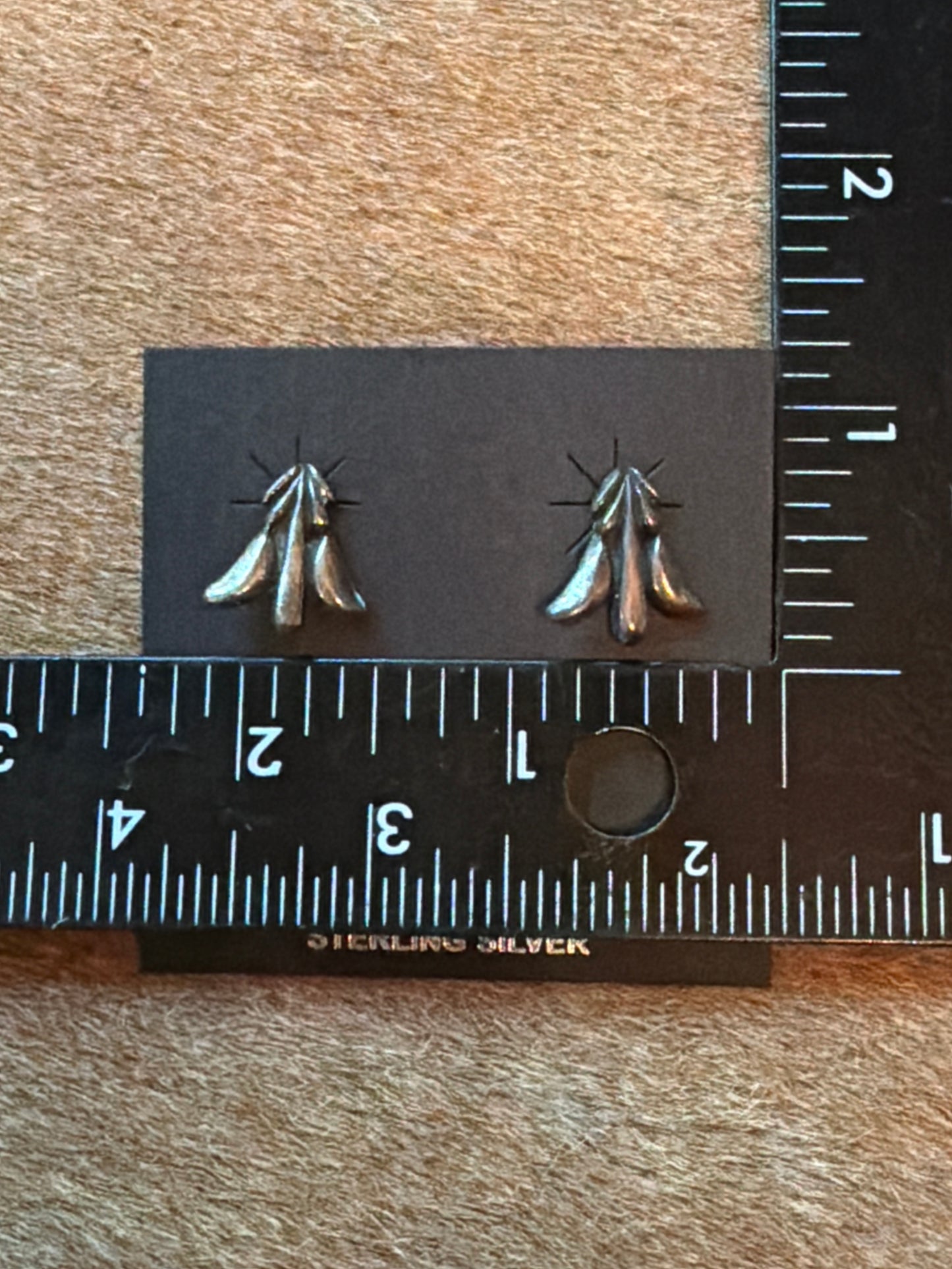Native Made Sterling Silver Scroll Design Studs by Rita Largo
