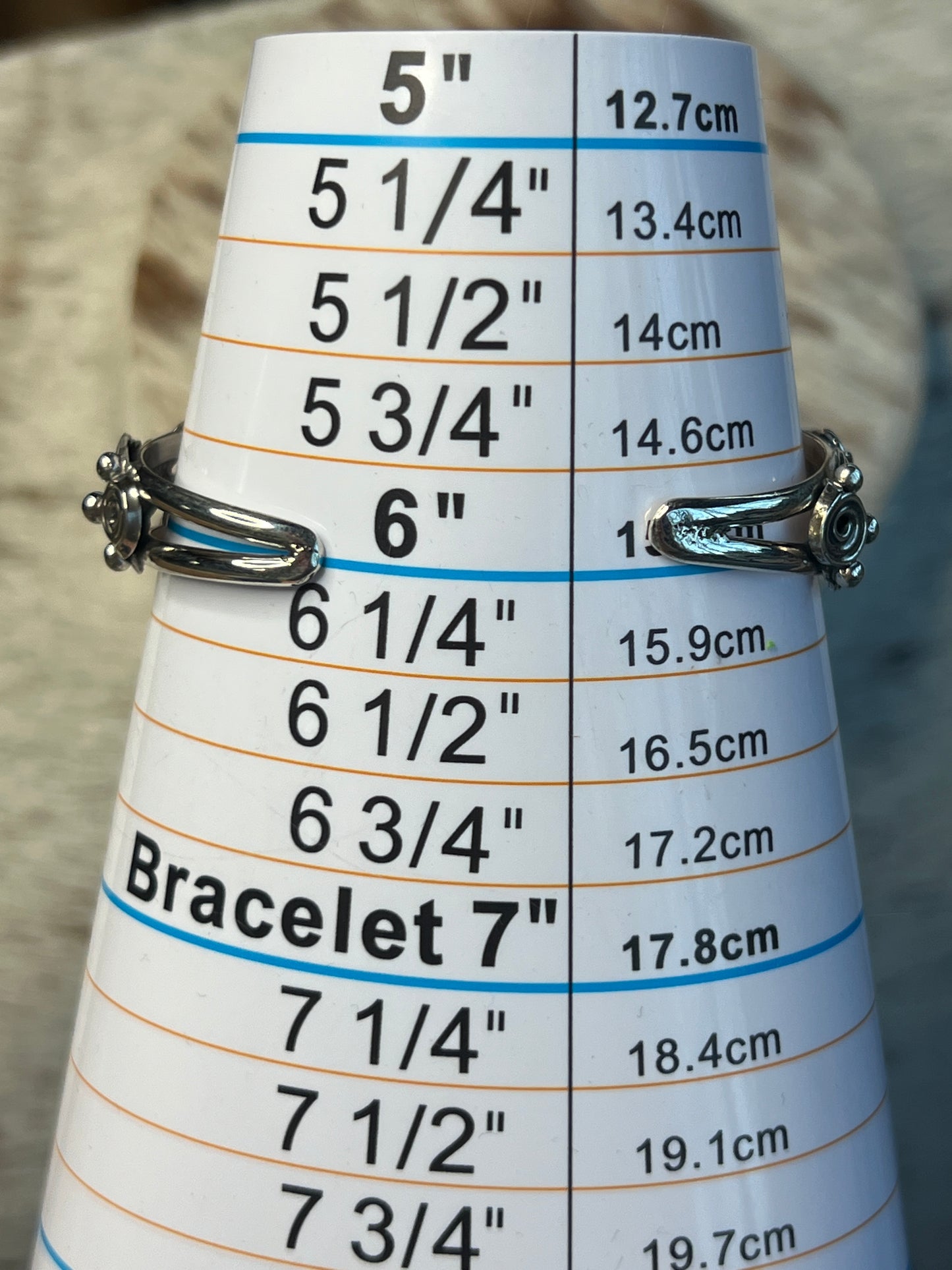 Native Made Turquoise and Floral Cuff
