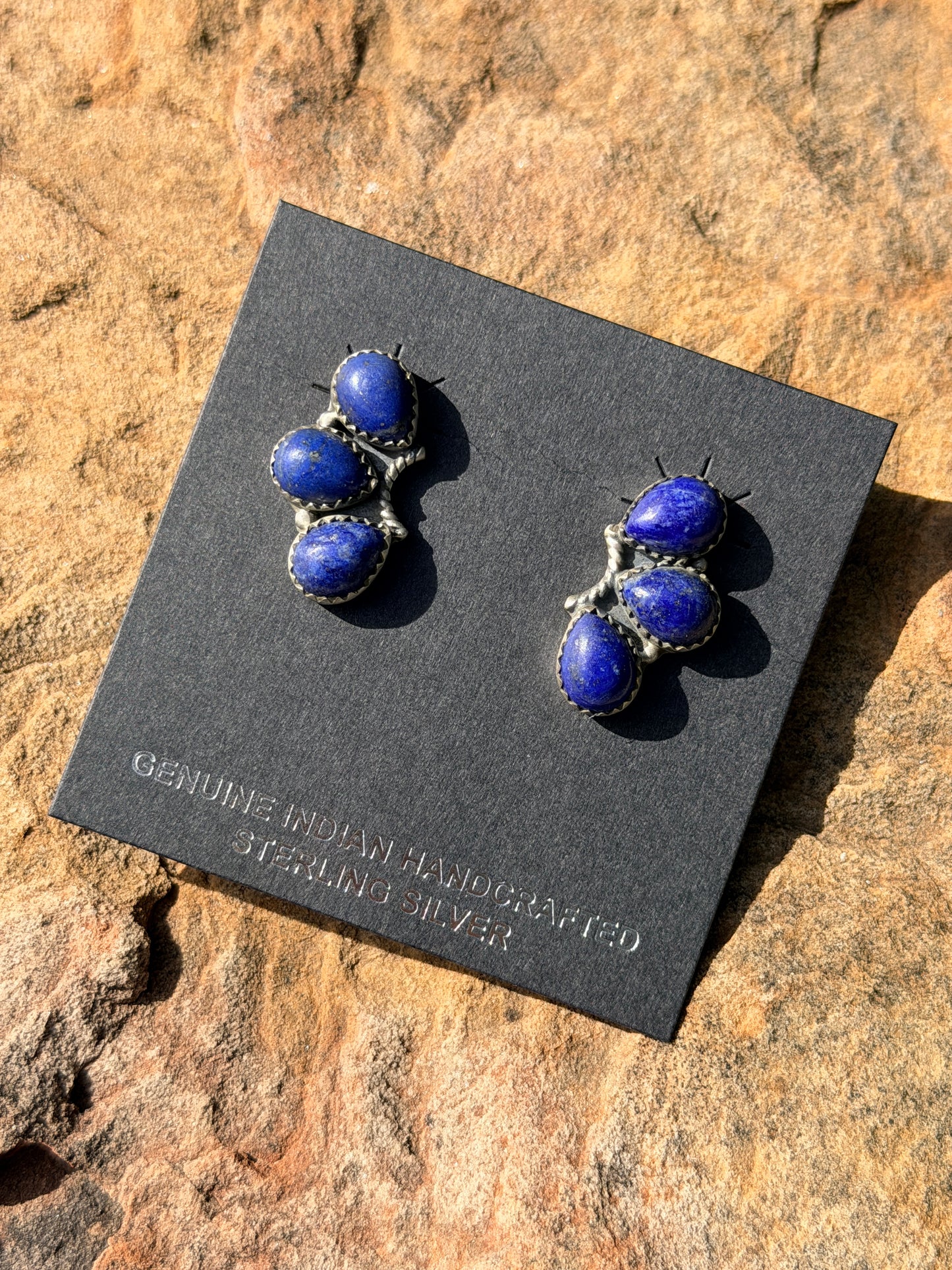 Handmade Lapis Post Studs
