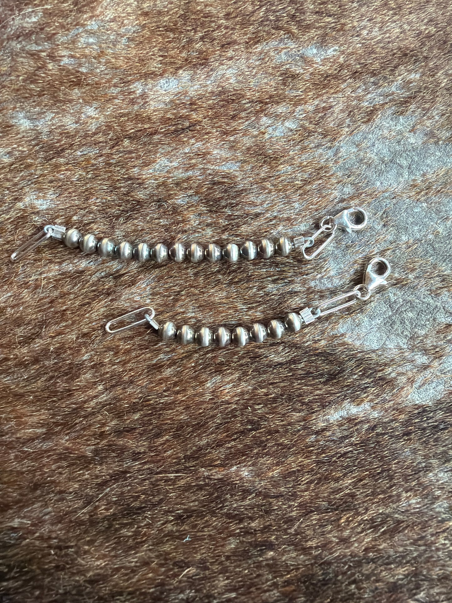 4mm Sterling Silver Pearl Necklace Extenders