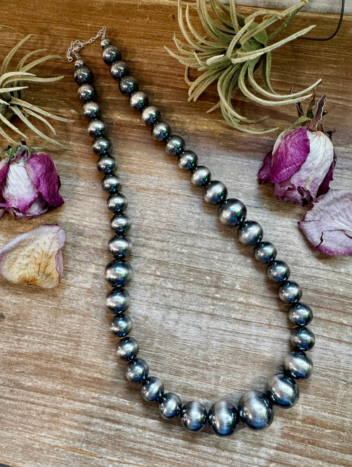 Large Sterling Silver Pearl Necklace – 6mm to 20mm Graduated 24in