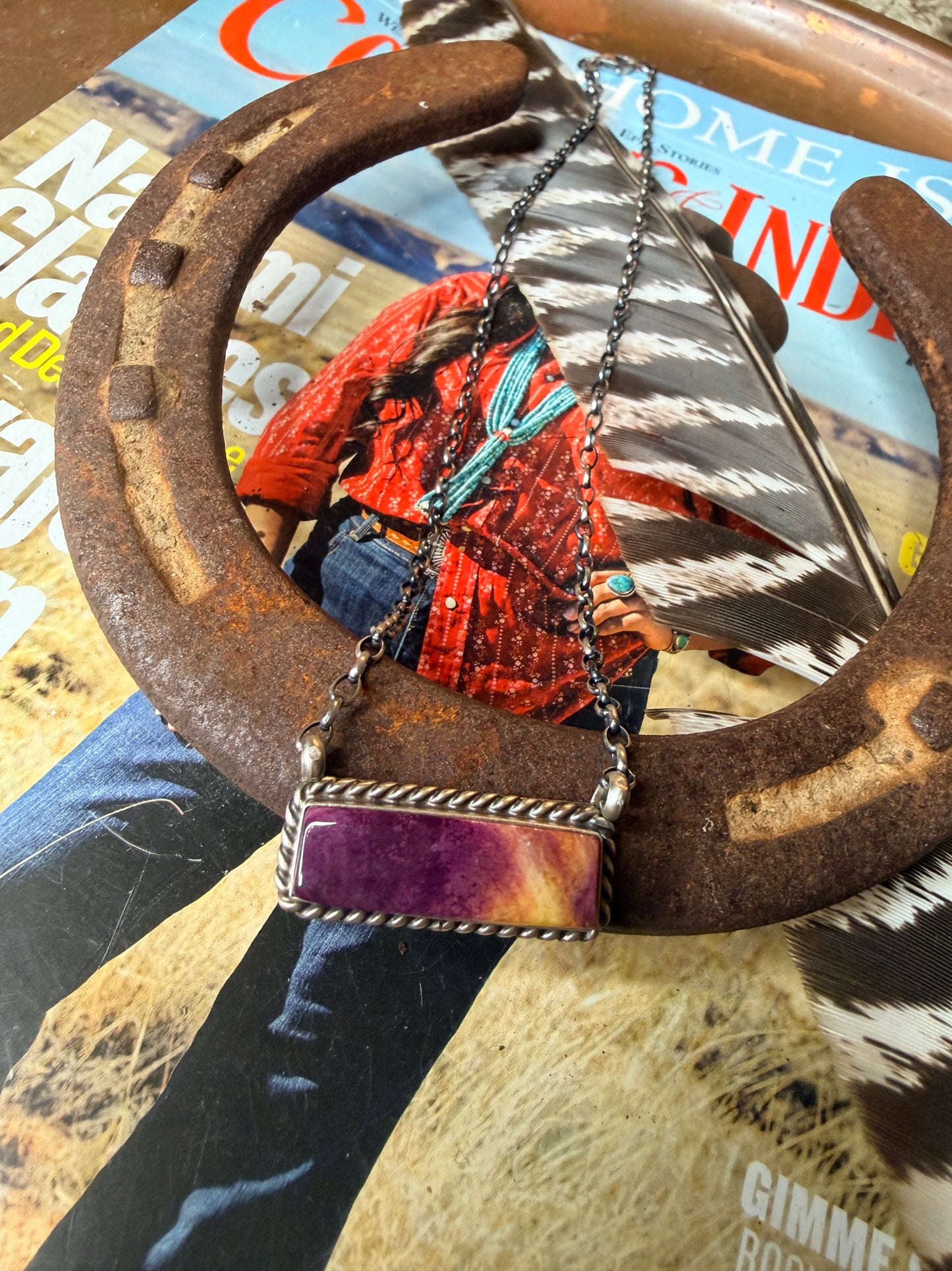 Chasity Belone Spiny Bar Necklace