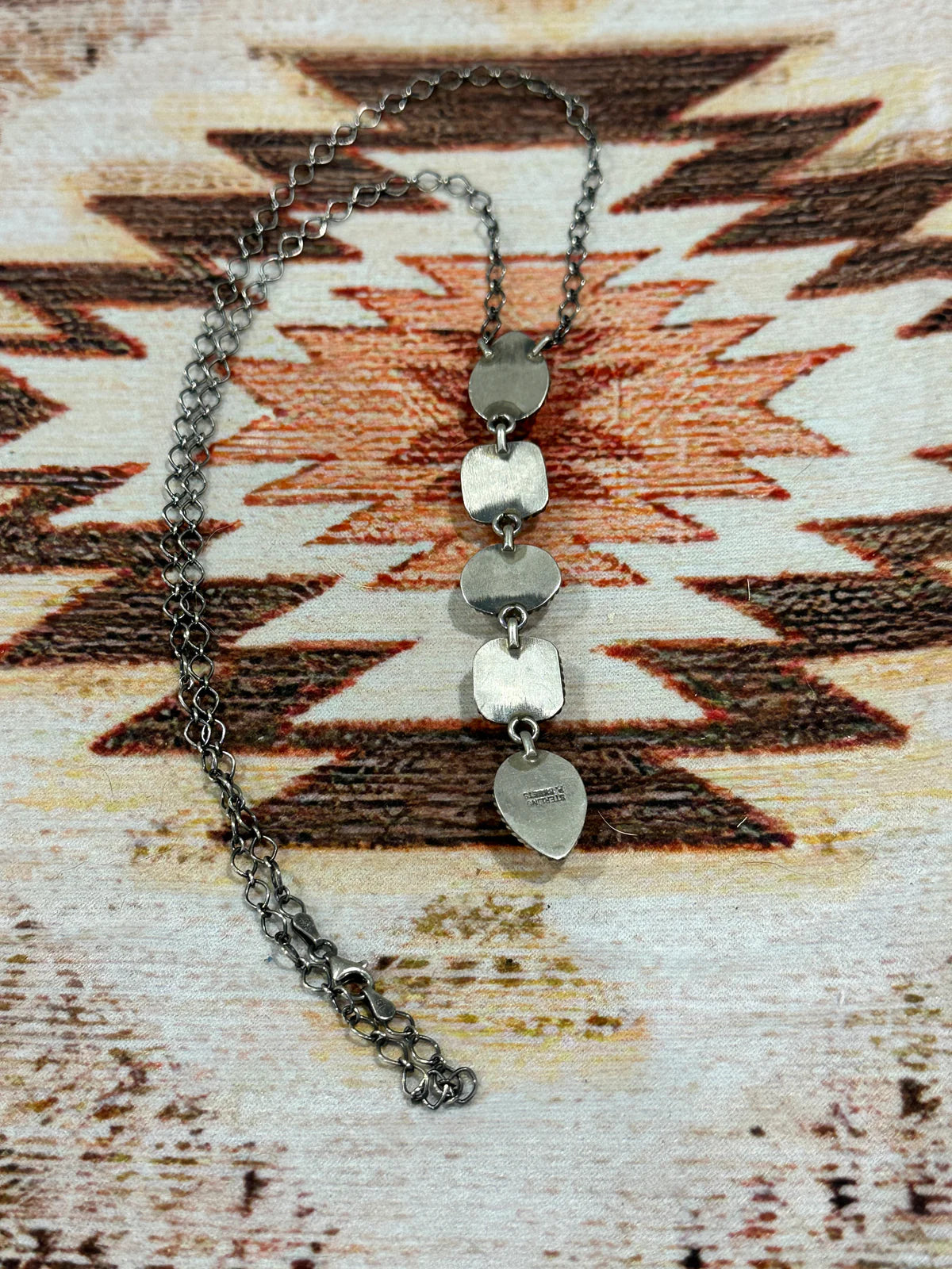 Native Made Queen Pink Conch Shell & Sterling Silver Necklace