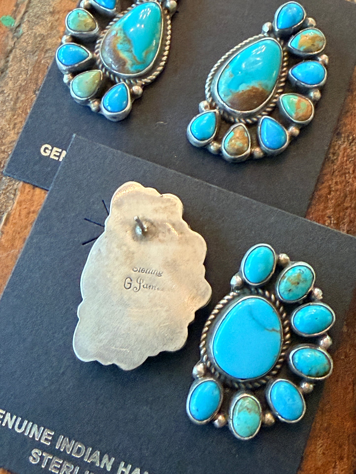 Native Made Large Cluster Earrings by Geraldine James