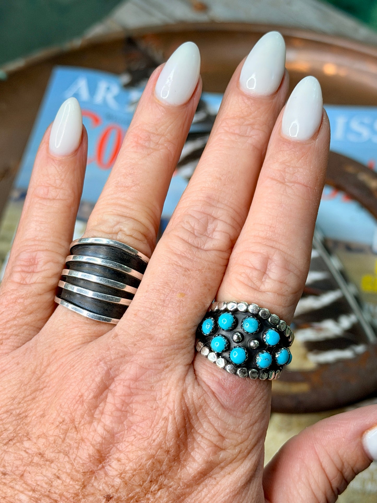 Kenny Lonjose Turquoise Ring Size 8