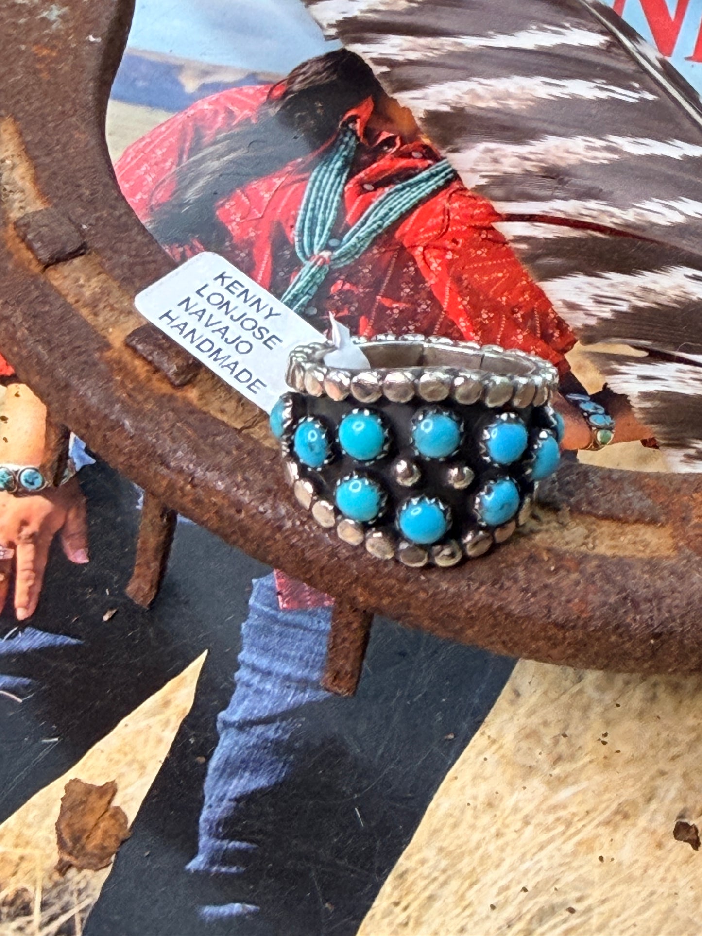 Kenny Lonjose Turquoise Ring Size 8