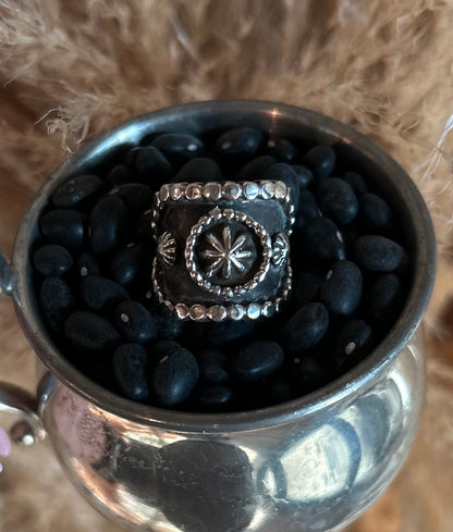 Native American Navajo Sterling Silver Stardrop Ring
