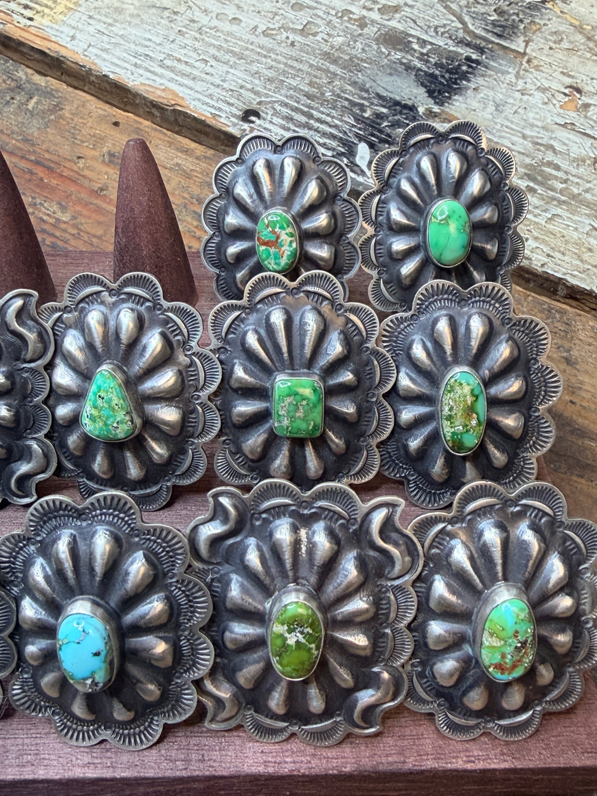 Concho Stone Adjustable Ring by Cadman