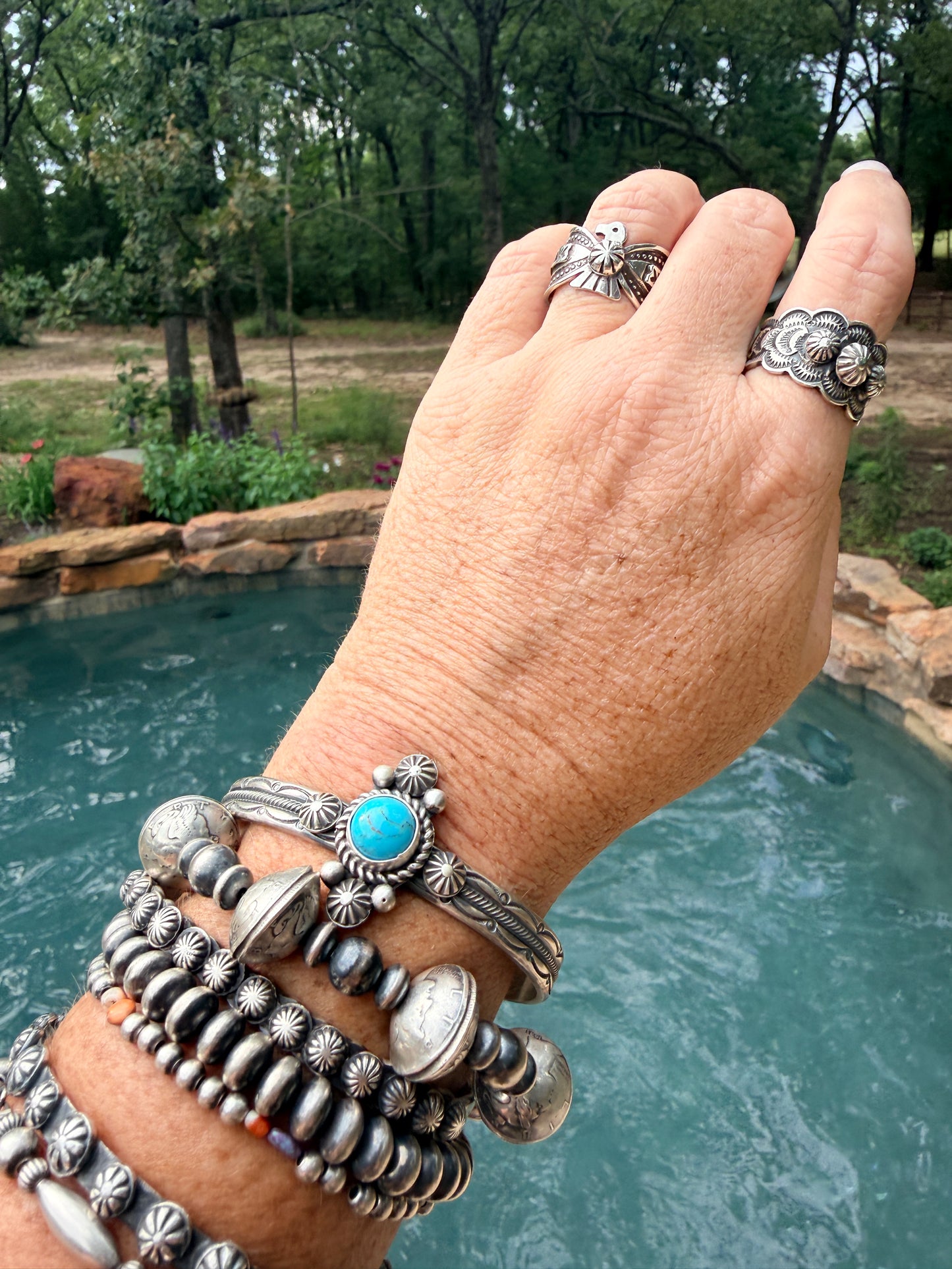 Native Made Turquoise Cuff by Mike Calliditto