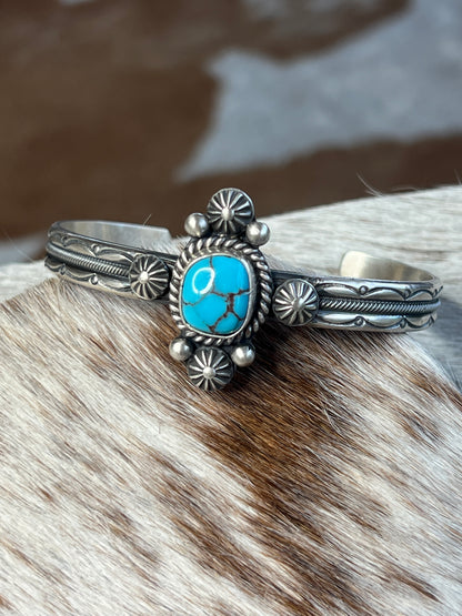 Native Made Turquoise Cuff by Mike Calladitto