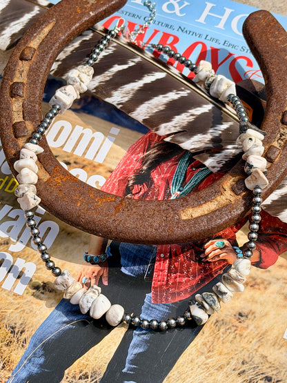 White Buffalo Chip Necklace
