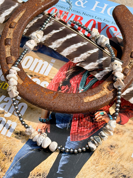 White Buffalo Chip Necklace
