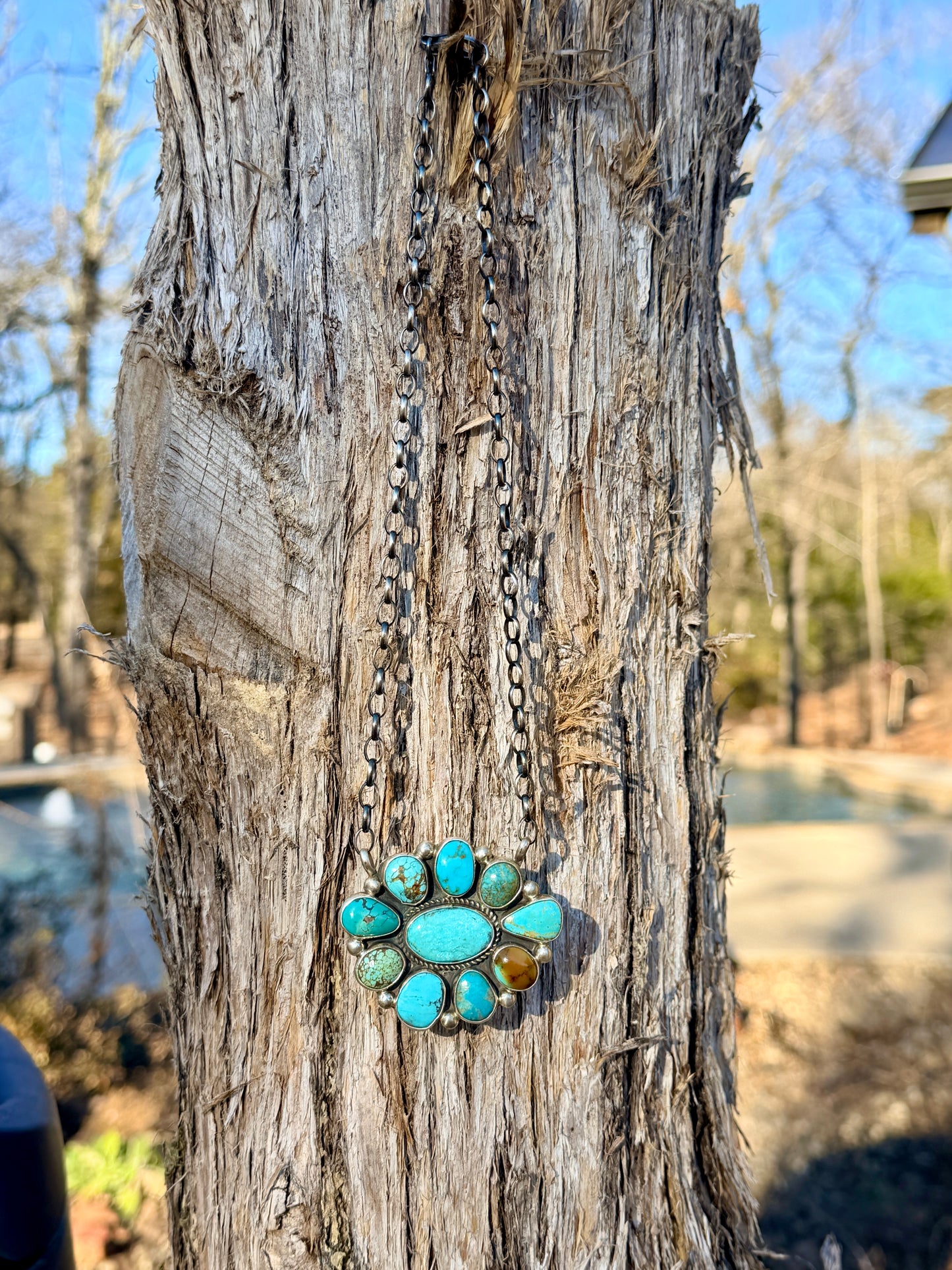 Authentic Large Cluster Necklace by Navajo Artist Geraldine James