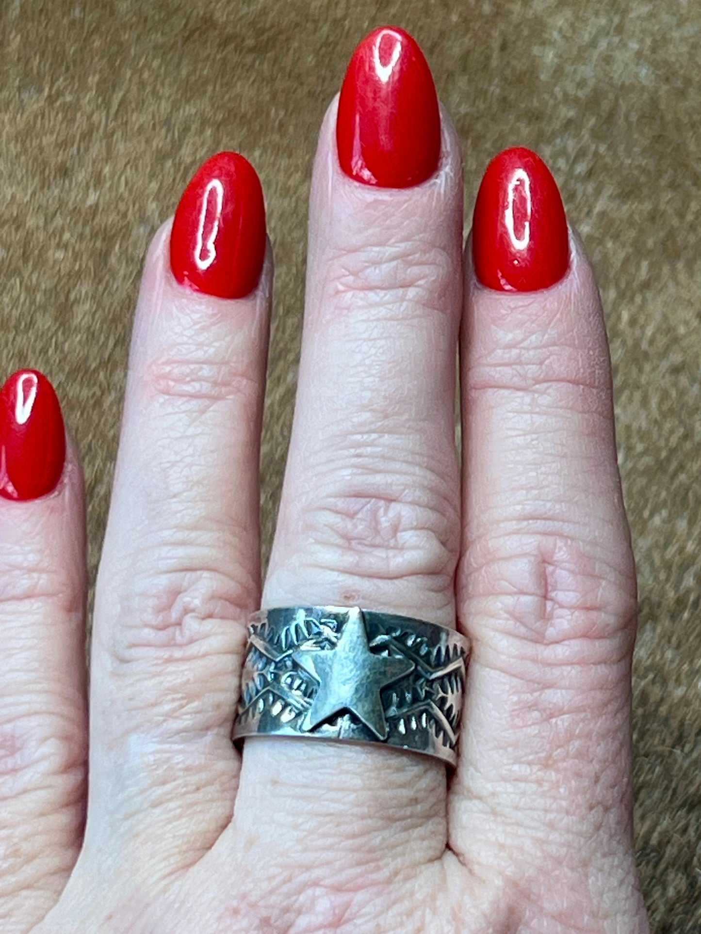 Sunshine Reeves Stamped Ring size 9.5