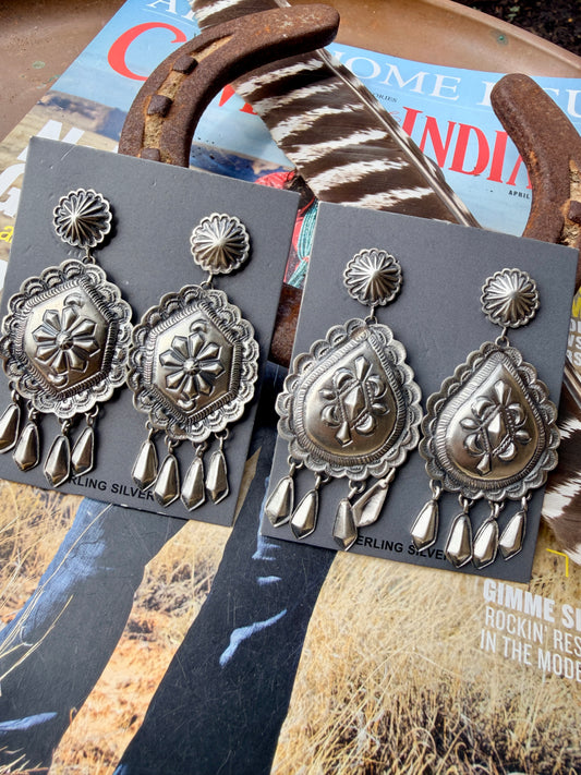 Terry Charlie Concho Dangle Earrings
