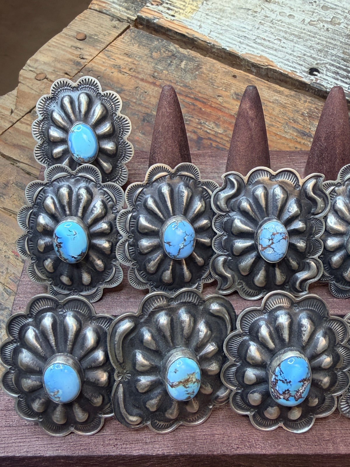 Concho Stone Adjustable Ring by Cadman