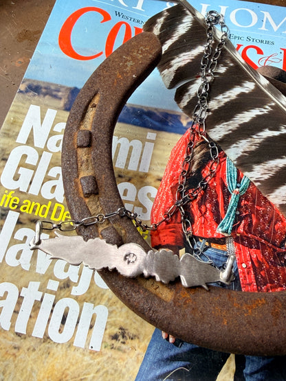 Marita Benally Navajo Sterling Silver Kingman Turquoise Necklace