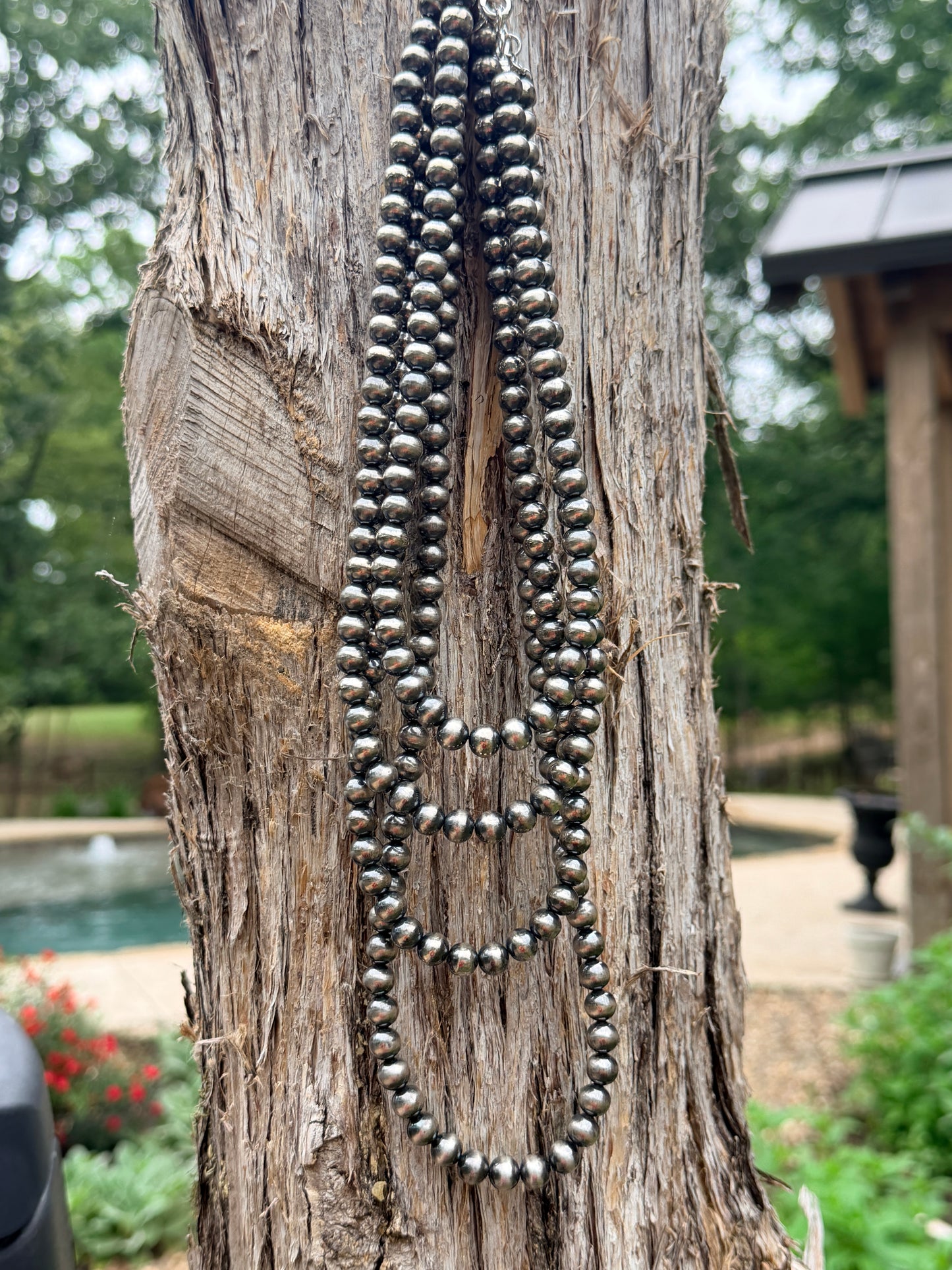 8mm Round Silver Necklace