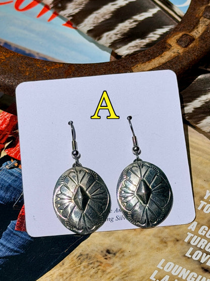 Native Made Concho Earrings