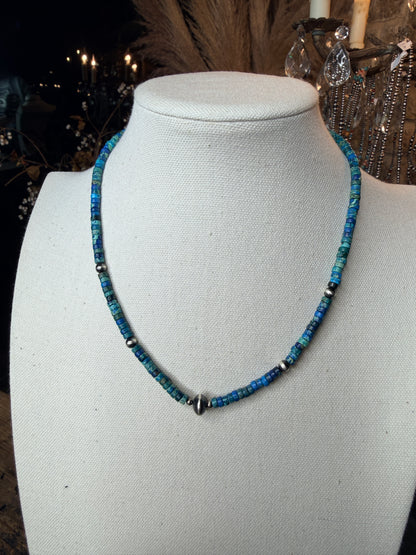 Navajo Handmade AzuriteStone Necklace 16”