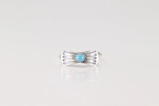 Simple and Sweet Turquoise Bowtie Ring
