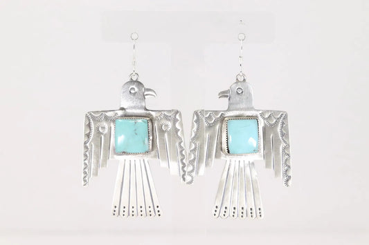 Thunderbird Earrings by Navajo artist Jeremy Delgarito